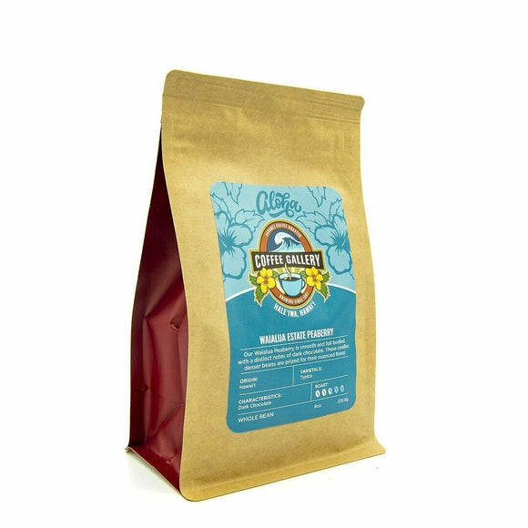 100% Waialua Estate Peaberry Hawaiian Coffee Beans Typica